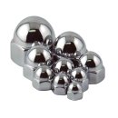 Flat Crown Acorn Nut Pack Chrome 7/16"-14 UNC