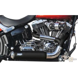 Skull Headers E3 Drag Race Bomb Exhaust System Black Coated