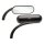 Mini-Oval Micro Mirror Black, Powder Coated