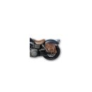 Solo Saddle Bag Strut Mount Rustic Brown Left