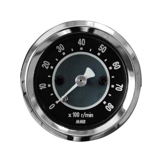 TACHO BLK/WHT.FACE/BLK.INDIK/BLU.LED Tachometer Scale: 8.000RPM