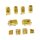 10 PC Switch Cap Set with Audio & Cruise Gold Hand Control Switch Cap Kit With audio & cruise control buttons