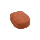 Diamond Suction Cup Pillion Pad Brown Leather