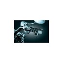 Premium ISO Grips With throttle assist lever Black Chrome 1" Throttle By Wire