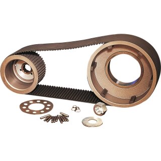 Splined Shaft 3" Wide Belt Drive Kit for Kick Start 47 Tooth Front/76 Tooth Rear, 144 Tooth 2" Belt