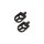 Short Serrated Adjustable Foot Pegs Short Version Black