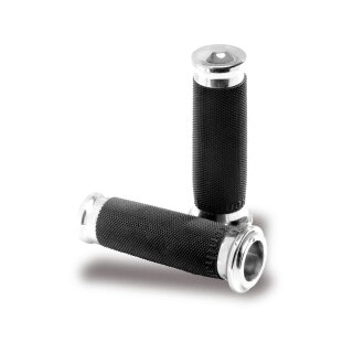 Contour Grips Black Chrome 1" Cable operated