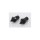 Down & Inside License Plate Turn Signal Bracket Black