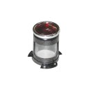 Classic Round Taillight with License Plate Bracket Chrome Black Dual Filament