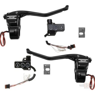 RR90 Can Bus Dual Calipers, Hydraulic Clutch Hand Control Kit Black Anodized