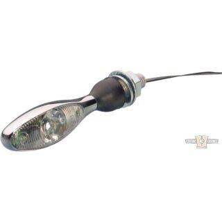 Micro 1000 LED Turn Signal Chrome Clear LED