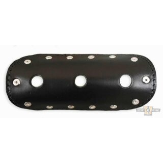 Universal Leather Exhaust Heatshield Black