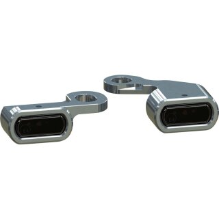 Stripe LED Blinker Aluminium Polished Light Smoke LED