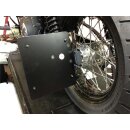 Sidemount License Plate Bracket Kit Germany 180 x 200 mm Black Powder Coated