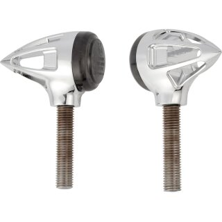 Arlen Ness Teardrop LED Blinker Chrom, getönt EC geprüft