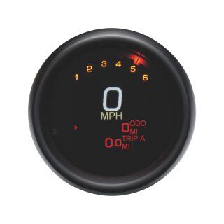 3 3/8" MLX-3000 Series Speedometer/Tachometer Scale: 250 mph; 250 km/h; Scale Color: black Aluminium 85.7 mm