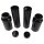 6-Piece Fork Covers with lower Fork Aluminum Covers Without Cult-Werk Logo Black Gloss Powder Coated