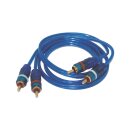 3-Foot Gold Plated RCA Cable Blue
