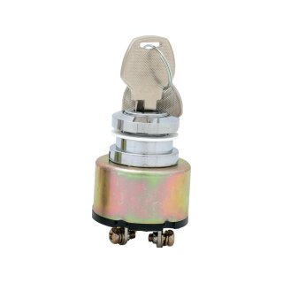 Ignition Switch, Chrome 0.75" diameter/on-ign-light