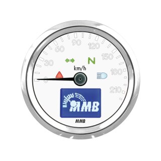 ELT48 Basic Tachometer Scale: 220 km/h; Scale Color: white