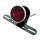 Classic Round Taillight with License Plate Bracket Chrome Black Dual Filament