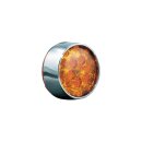 Flat-Style Turn Signal Insert Chrome Amber LED
