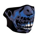 Blue Chrome Skull Neoprene Neoprene Half Face Mask