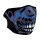 Blue Chrome Skull Neoprene Neoprene Half Face Mask