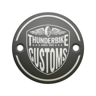New Custom Point Cover 2-hole, with Thunderbike-Logo Bi-Color Anodized
