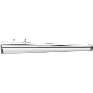 4" Megaphone Series Touring Slip-On Muffler Set Slash Cut Chrome