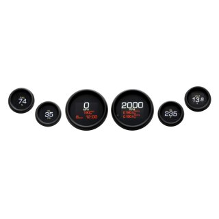 MLX Dresser Pack Dresser and Bagger 6 Gauge, Black Bezels 04+ 6 Gauge Kit