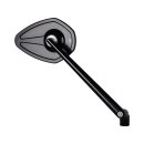mo.view sport Mirror Stem length: 180mm Black, Anodized