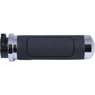 V-Cruiser Grips Black Chrome 1" Cable operated