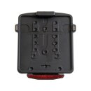 License Plate Frame with Indicator, Brake and Rear Light German specification 180x200mm Black Satin