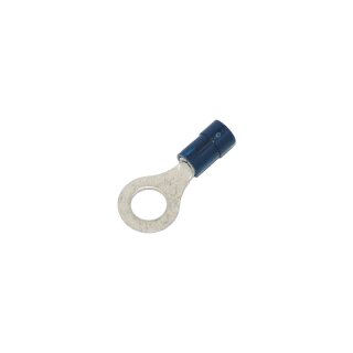 1,6-2,0 mm PVC #.25" Ring Terminal Blue