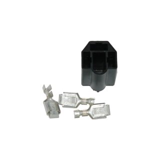 Replacement Headlight Socket & Terminal Kit Black