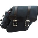 Canvas Solo Side Bag with Fuel Bottle Strut Mount Black...