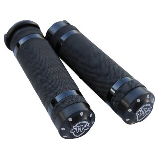 Logo Grips Black 1" Powder Coated Cable operated