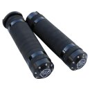 Logo Grips Black 1" Powder Coated Cable operated