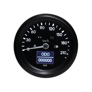 ELT60 Basic Tachometer Scale: 220 km/h; Scale Color: black