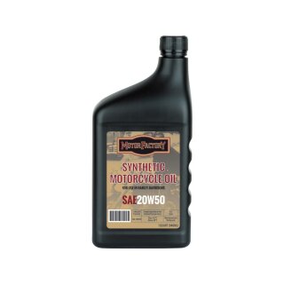 Synthetic Motorcycle Motor Oil SAE 20W50 12 x 1 Quart (946ml)