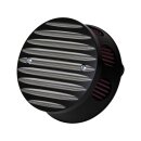 Grooved Line Air Cleaner Black Anodized