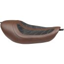 Horizontal Solo Seat Black Dark Brown Alcantara Leather