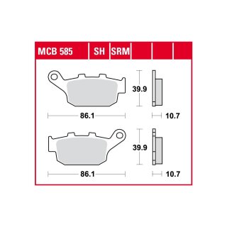 Organic Replacement Brake Pads
