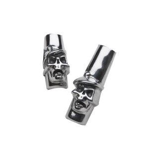 Skull Pushrod Tube Clip Polished