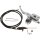 Hydraulic Clutch Conversion Kit With 80" hose Chrome