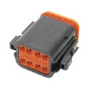 8 Wire Male Connector Housing Black