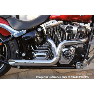 CH Configured Hot Shot Pipes Drag Race Slant Headpipes 2 1/2" VA polished   (DTC included)