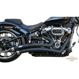Radial Low Exit Staggered Exhaust System Black Coated