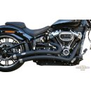 Radial Low Exit Staggered Exhaust System Black Coated